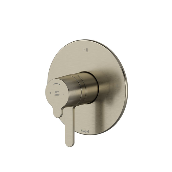 Riobel Nibi TNB23BN Valve Trim 1/2" T&P W/2-Lever Nickel