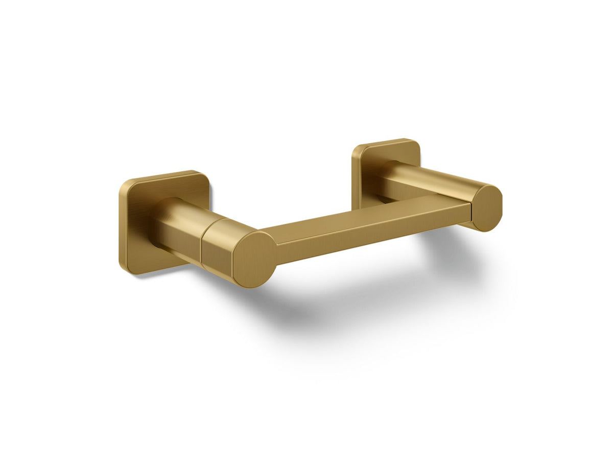 Kohler 23528-2MB Parallel Pivoting Toilet Paper Holder, Vibrant Brushed Moderne Brass