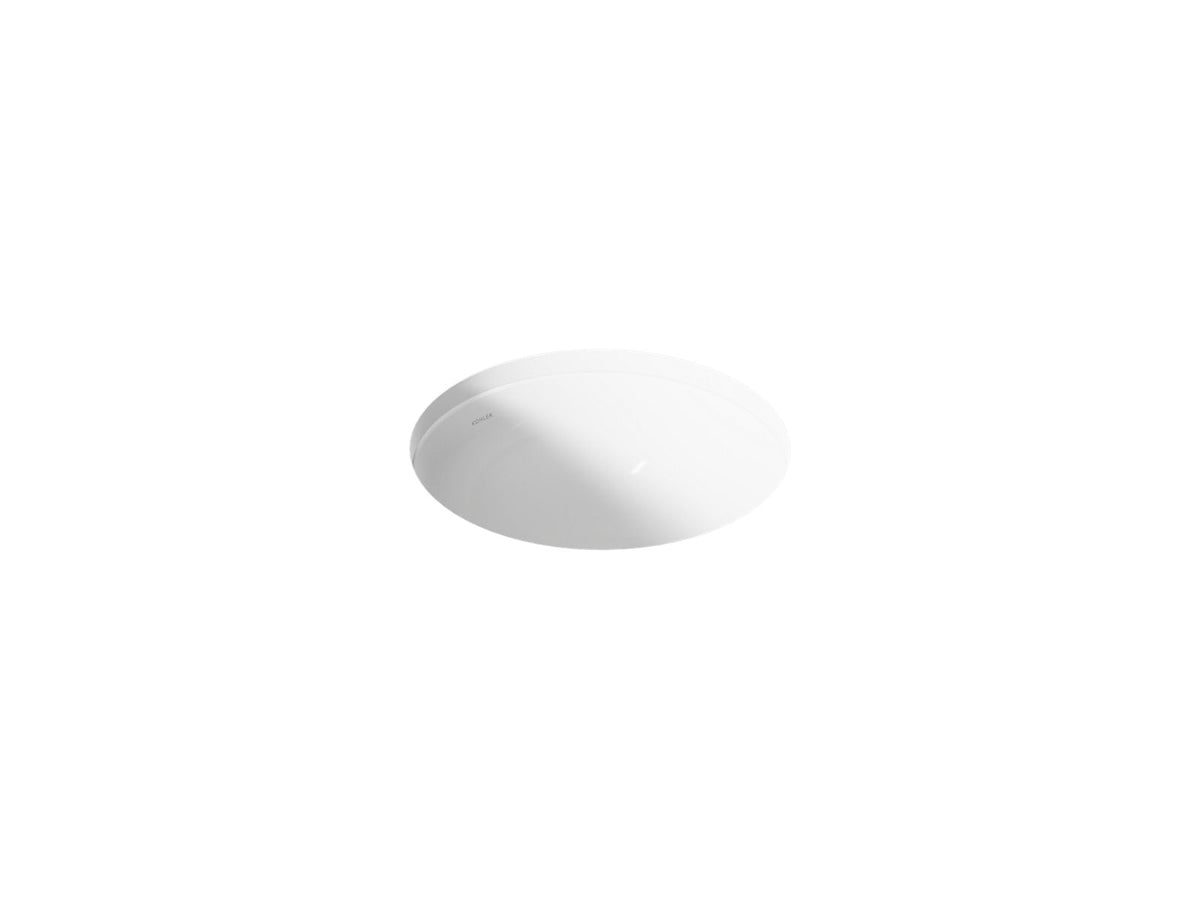 Kohler 29000-0 Caxton 16-1/8" round undermount bathroom sink, no overflow