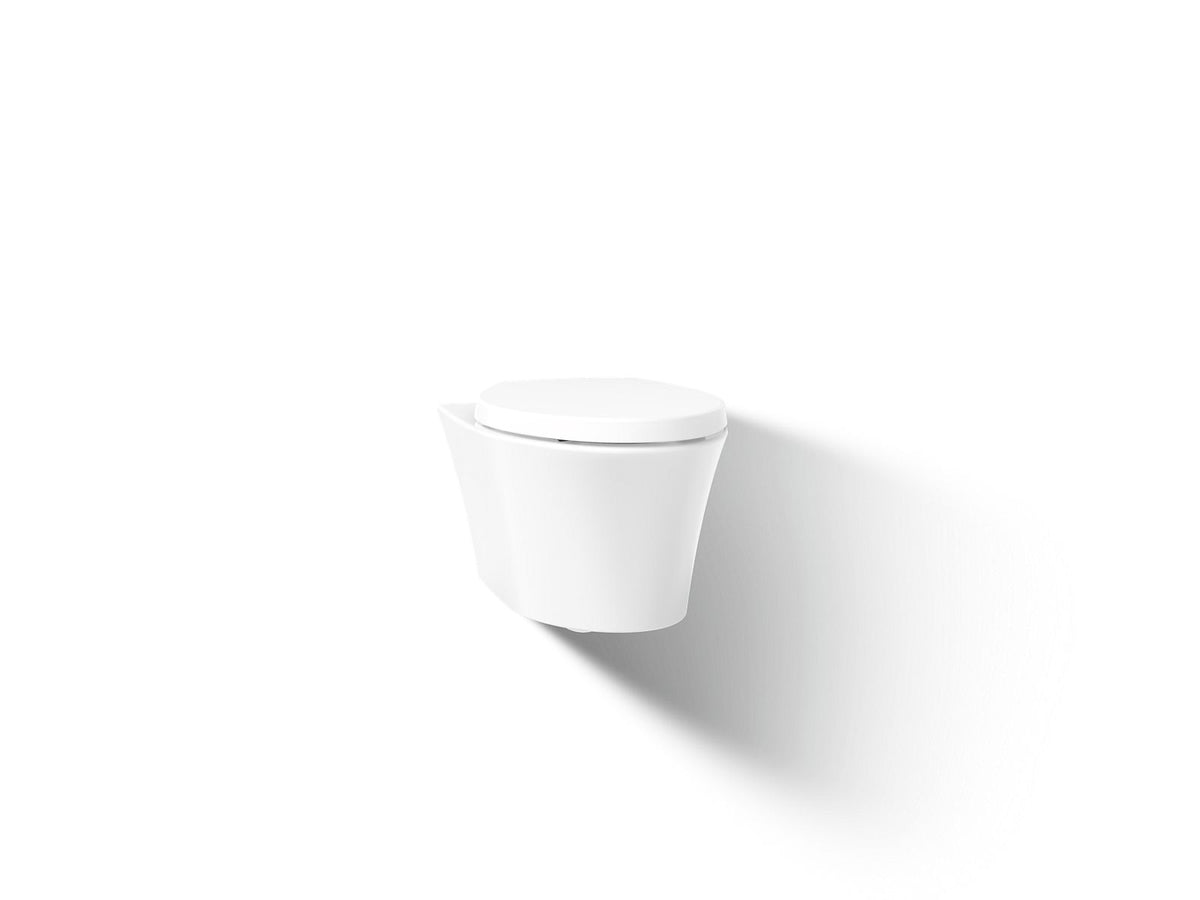 Kohler 31539-0 Veil Wall-hung compact elongated toilet, dual-flush