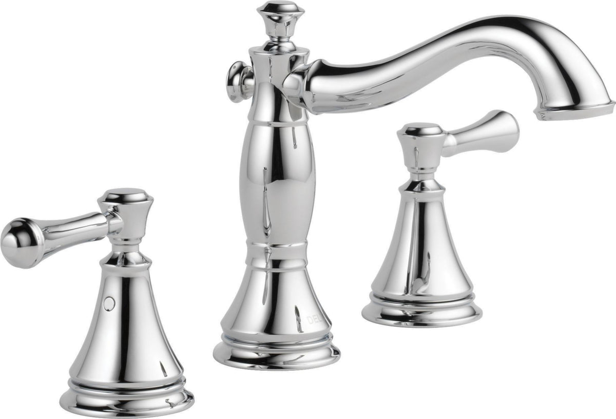 Delta 3597LF-MPU - Two Handle Wide Spread Lavatory W/ Metal Pop-Up - Chrome