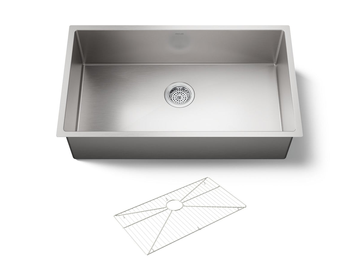 Kohler 5285-NA Strive 32" undermount single-bowl kitchen sink with accessories