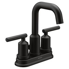 Moen 6150BL - Matte black two-handle bathroom faucet
