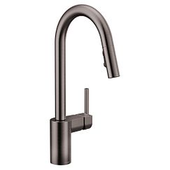 Moen 7565 - one-handle pulldown kitchen faucet - Black Stainless
