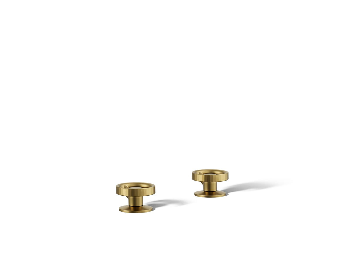 Components Deck-mount bath faucet handles with Industrial design