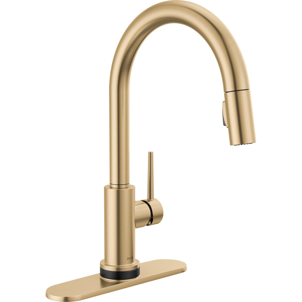 Delta 9159T-DST - Single Handle Pull-Down Kitchen Faucet Featuring Touch2O(R) Technology - Champagne Bronze