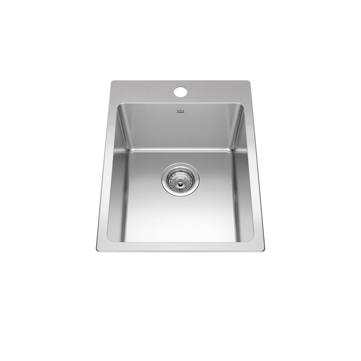 Franke Kindred BSL2116-9-1 - Brookmore 16-in LR x 20.9-in FB Drop in Single Bowl Stainless Steel Kitchen Sink