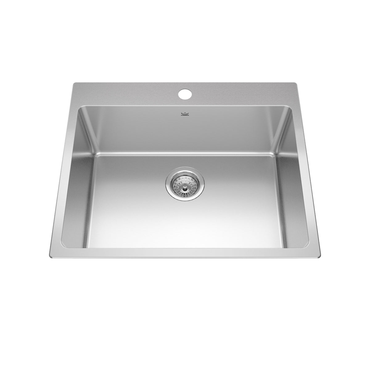 Franke Kindred BSL2125-9-1 - Brookmore 25.1-in LR x 20.9-in FB Drop in Single Bowl Stainless Steel Kitchen Sink