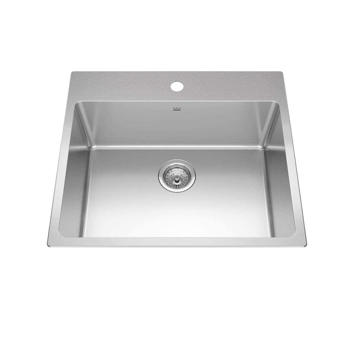 Franke Kindred BSL2225-9-1 - Brookmore 25.1-in LR x 22.1-in FB Drop in Single Bowl Stainless Steel Kitchen Sink