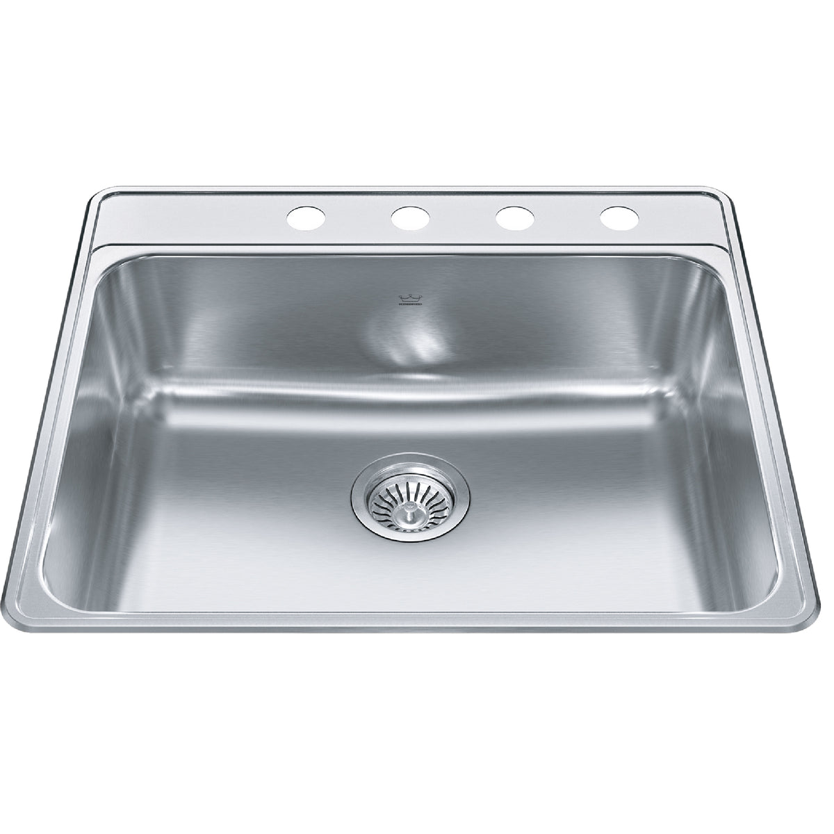 Franke Kindred CSLA2522-8-4CB - Creemore 25-in LR x 22-in FB Drop In Single Bowl 4-Hole Stainless Steel Kitchen Sink