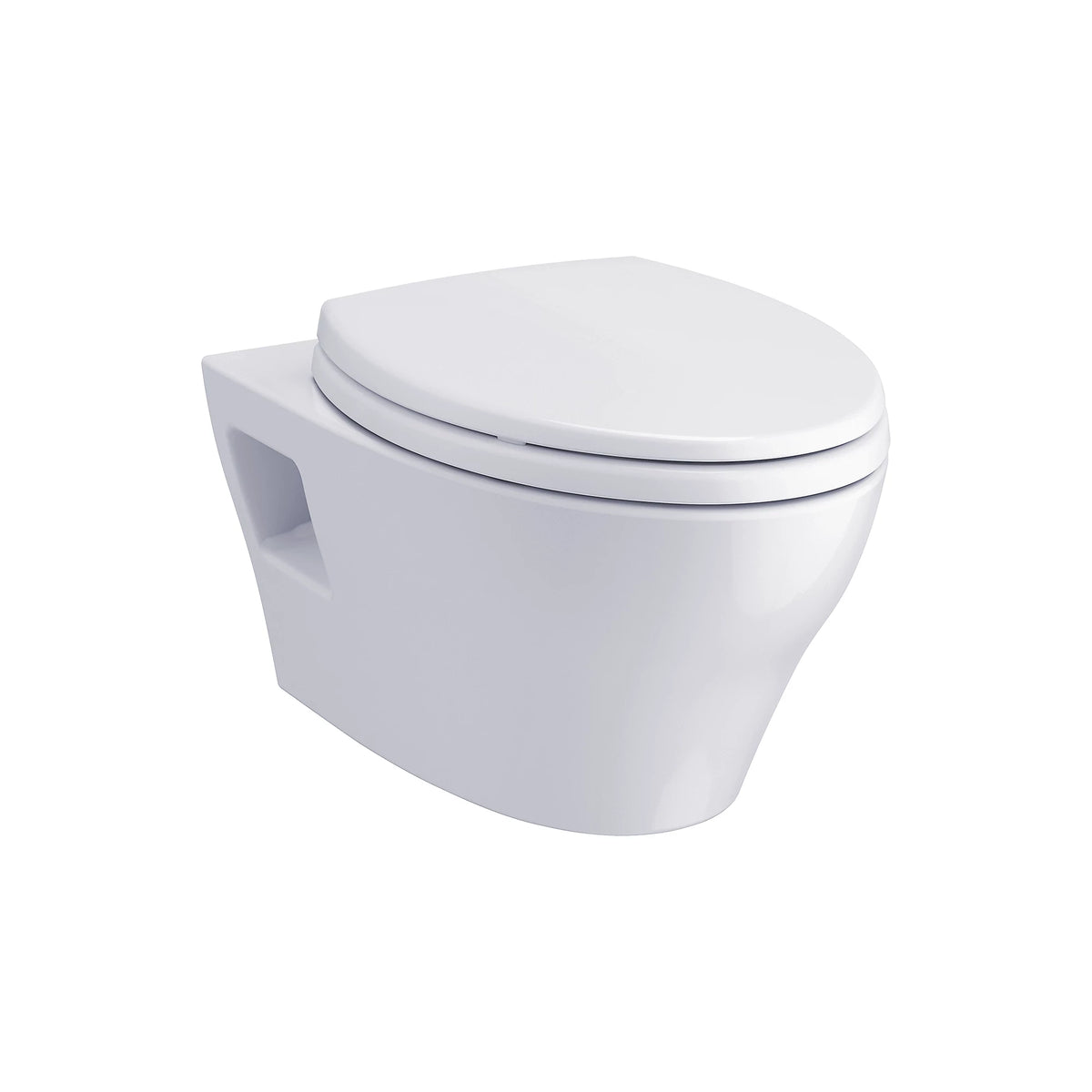 TOTO CWT428CMFG#MS EP Wall-Hung Dual-Flush Toilet with In-Wall Tank and Matte Silver Push Plate, 1.28/0.9 GPF