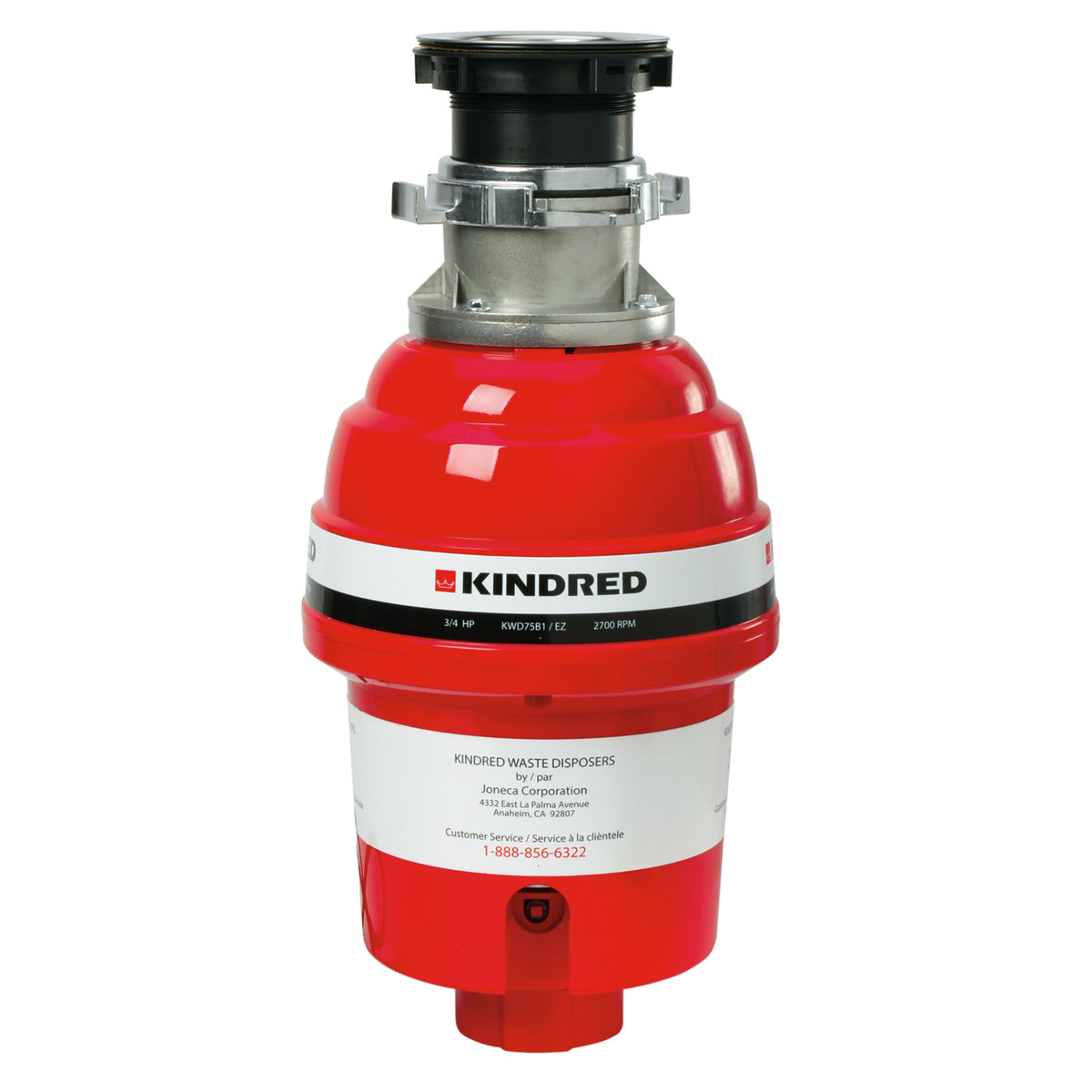 Franke Kindred KWD75B1-EZ - Kindred 3/4 Horse Power Batch Feed Food Waste Disposer
