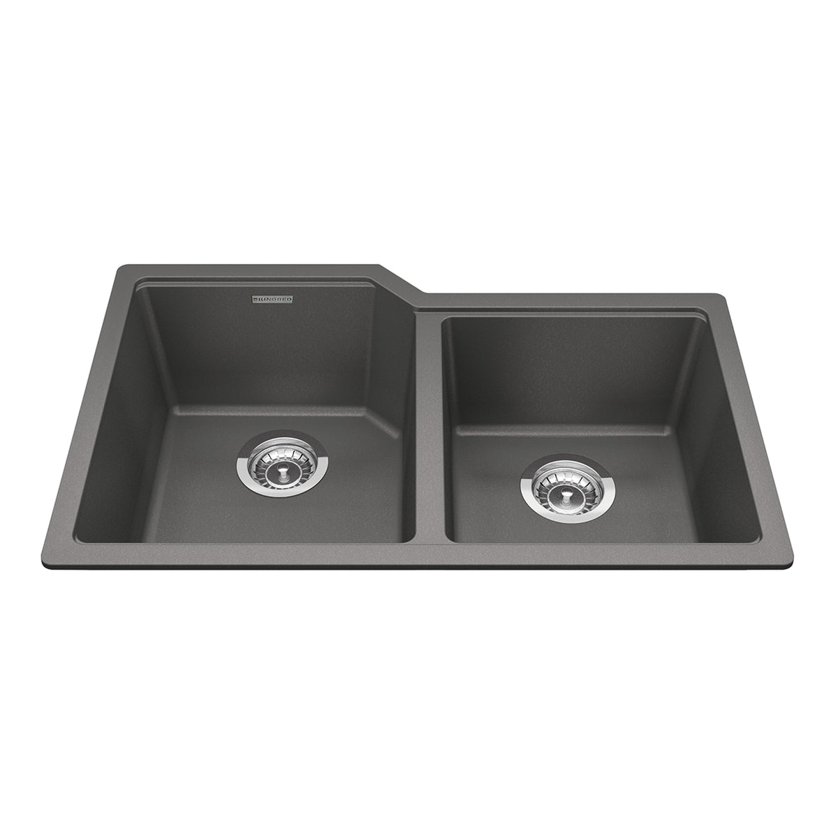 Franke Kindred MGC2031U - Granite Series 30.69-in LR x 19.69-in FB Undermount Double Bowl Granite Kitchen Sink - Stone Grey