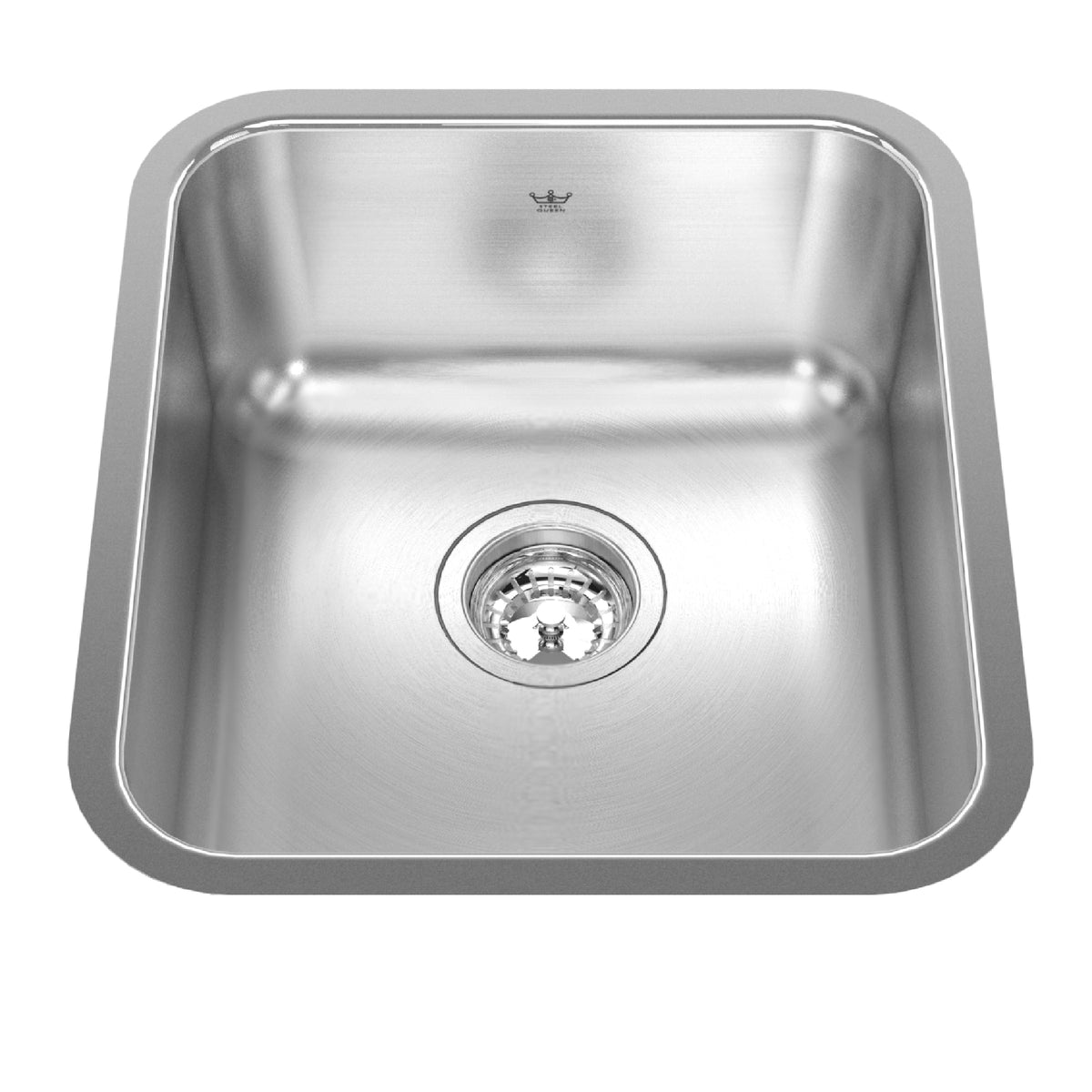 Franke Kindred QSUA1816-8 - Steel Queen 15.75-in LR x 17.75-in FB Undermount Single Bowl Stainless Steel Hospitality Sink
