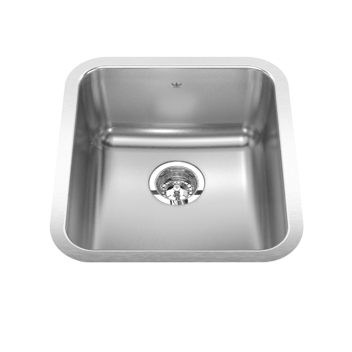 Franke Kindred QSUA1917-8 - Steel Queen 16.75-in LR x 18.75-in FB Undermount Single Bowl Stainless Steel Kitchen Sink