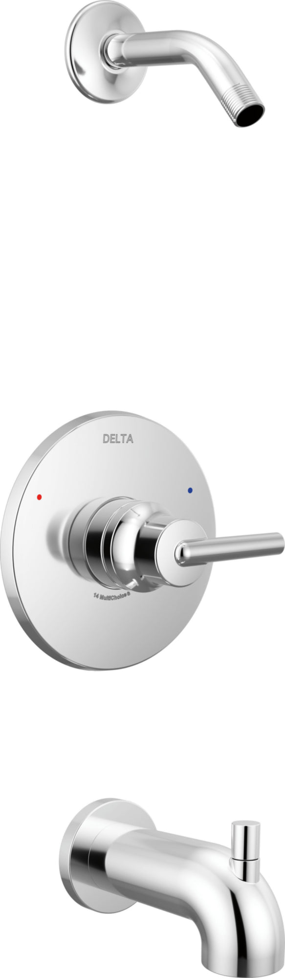 Delta T14459-LHD - 14 Series Mc Tub/Shower Trim - Less Showerhead - Chrome