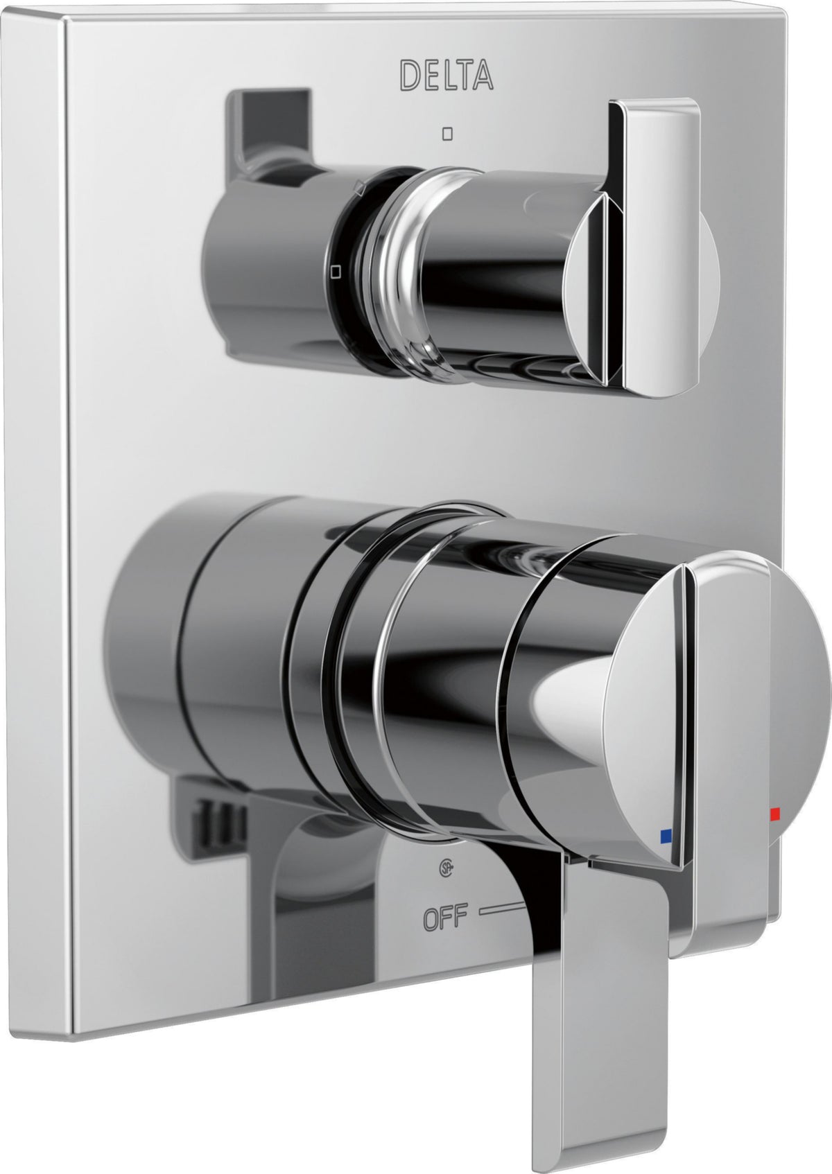 Delta T27867 - Angular Modern Monitor 17 Series Valve Trim With 3-Setting Integrated Diverter - Chrome