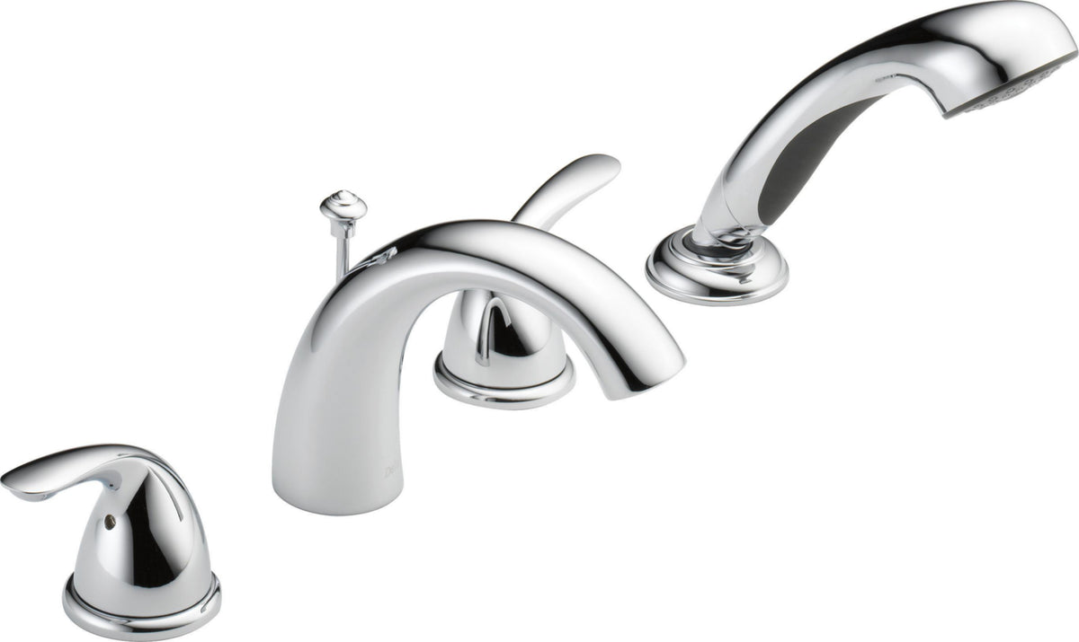 Delta T4705 - Roman Tub With Hand Shower Trim - Chrome