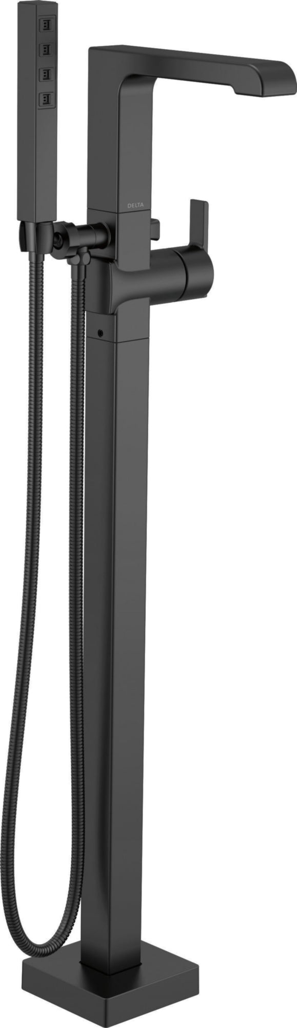 Delta T4767-FL - Floor Mount Tub Filler With Handshower - Matte Black