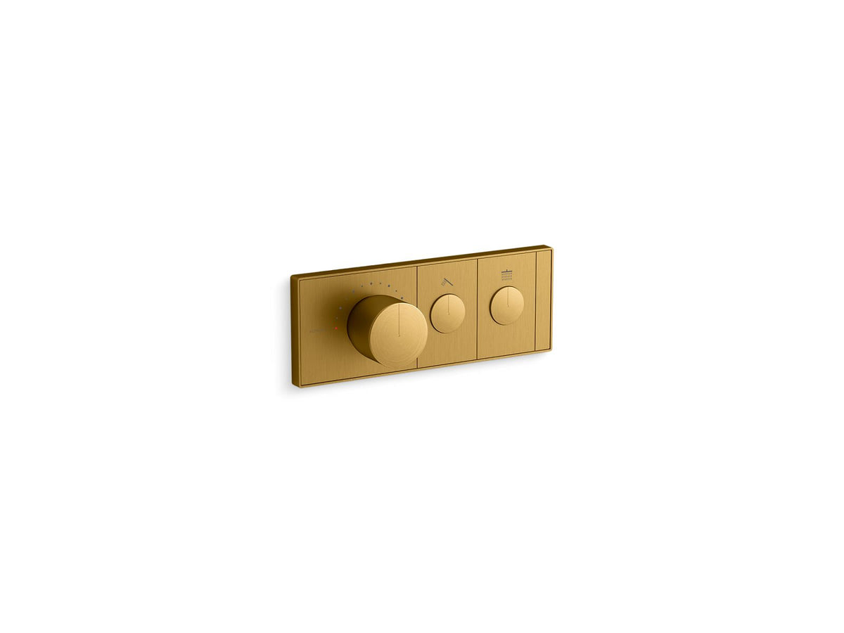 Kohler 26346-9-2MB Anthem Two-outlet recessed mechanical thermostatic valve control