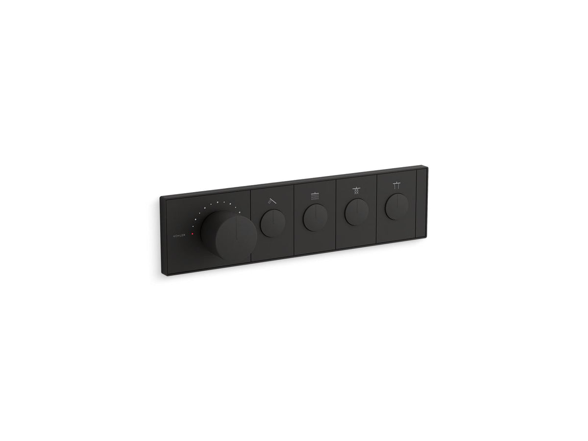 Kohler 26348-9-BL Anthem Four-outlet recessed mechanical thermostatic valve control