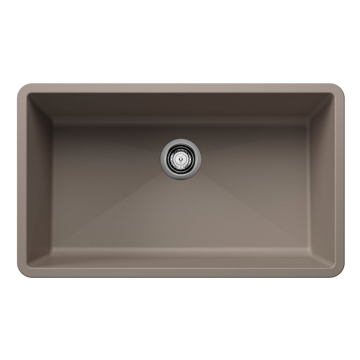 Blanco - 401143 - Precis SILGRANIT 32" Super Single Undermount Kitchen Sink - Truffle