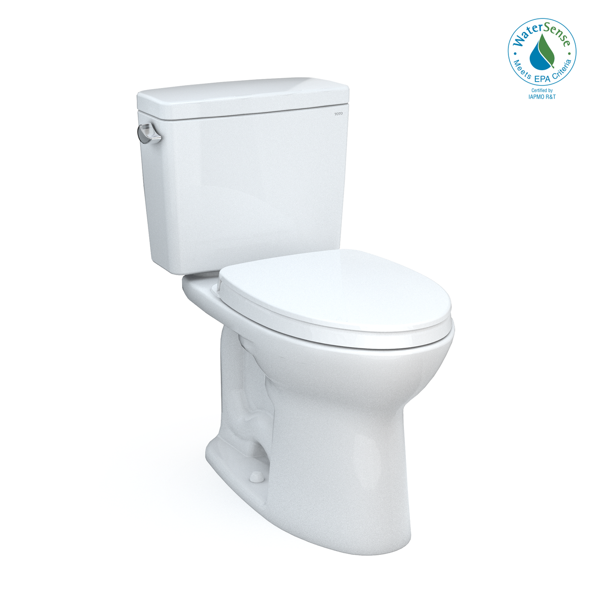 TOTO Drake Two-Piece Elongated 1.28 GPF Universal Height TORNADO FLUSH Toilet with CEFIONTECT and SoftClose Seat, WASHLET+ Ready, Cotton White - MS776124CEFG#01