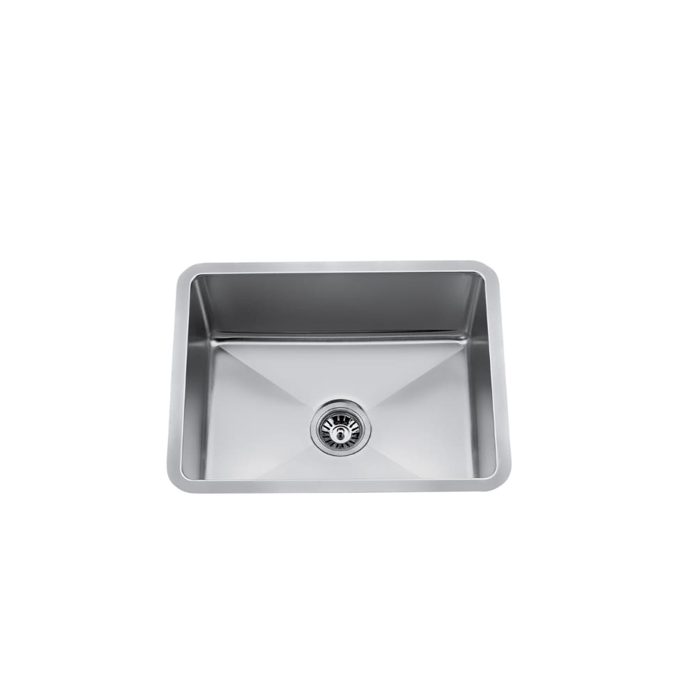 23" Undermount Small-Radius Single-Bowl Stainless Steel Kitchen Sink with Strainer - CraftX CXUSK2318