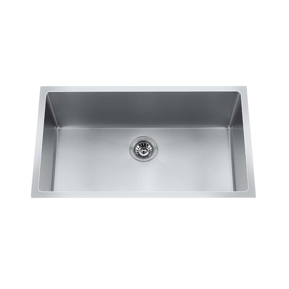 32" Undermount Near-Zero-Radius Single-Bowl Stainless Steel Kitchen Sink with Strainer - CraftX CXZS881