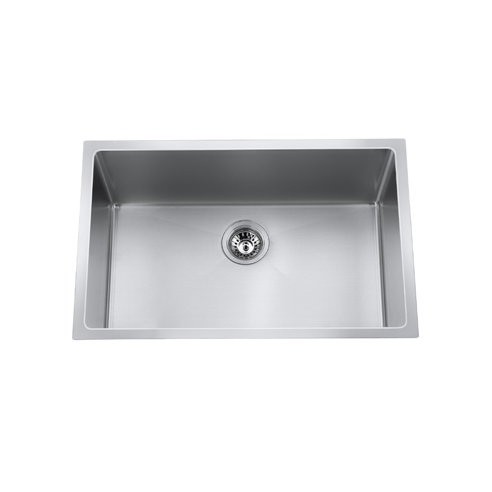 29" Undermount Near-Zero-Radius Single-Bowl Stainless Steel Kitchen Sink with Strainer - CraftX CXZS882