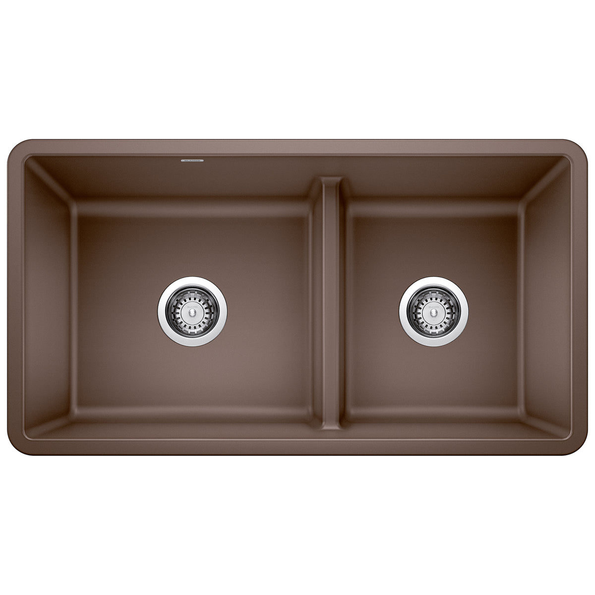 Blanco - 402066 - Precis SILGRANIT 33" 60/40 Reversible Double Bowl Undermount Kitchen Sink with Low Divide - Café