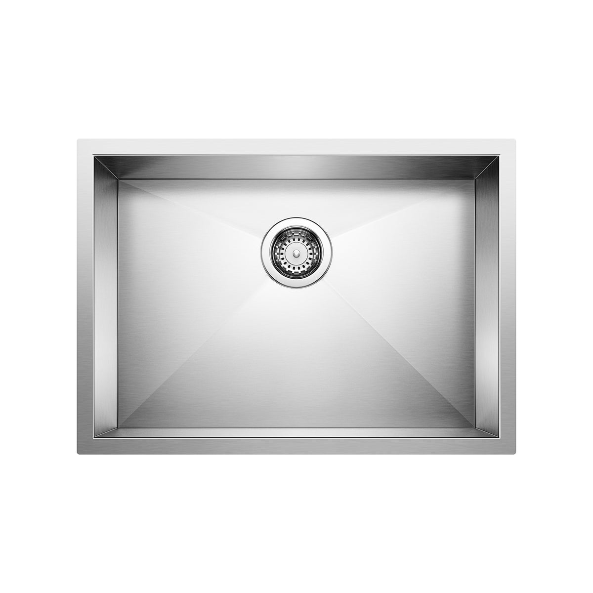 Blanco - 401246 - Quatrus R0 25" Single Bowl Undermount Stainless Steel Kitchen Sink - Satin Polish