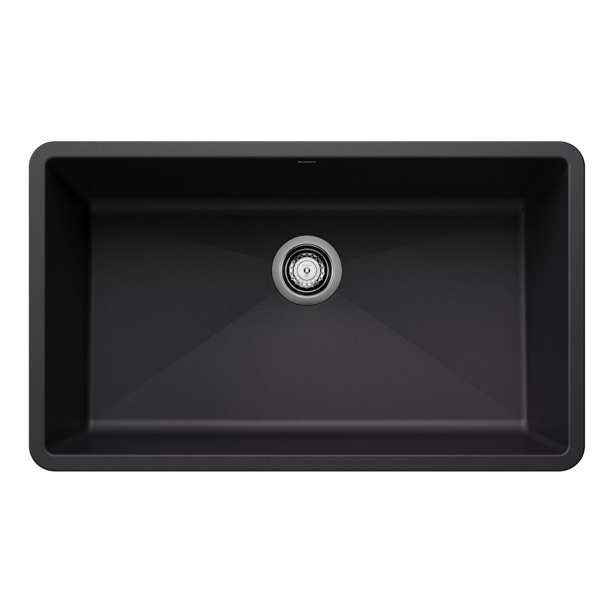 Blanco - 402660 - Precis SILGRANIT 32" Super Single Undermount Kitchen Sink - Coal Black