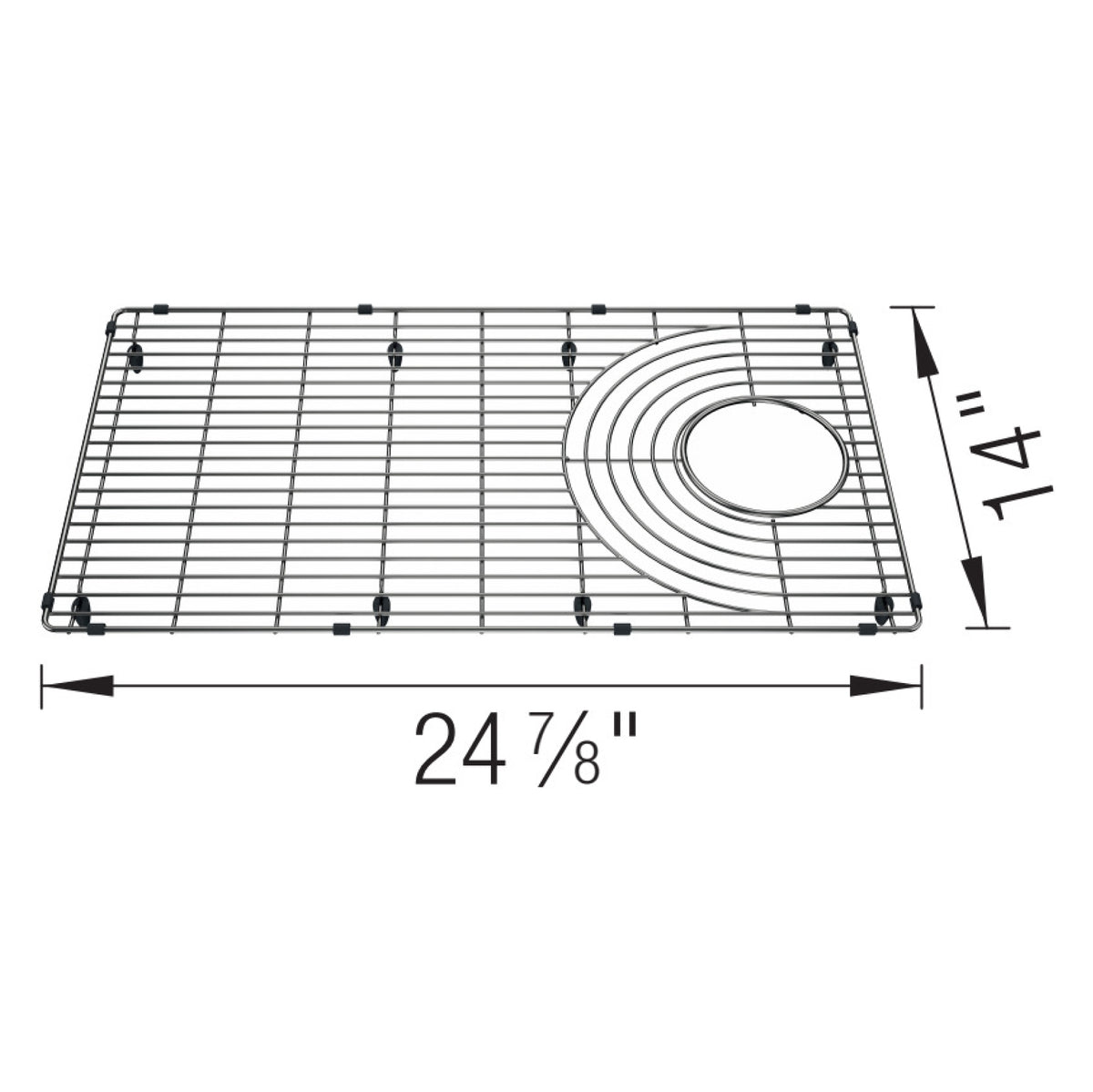 Blanco - 443344 - Stainless Steel Sink Grid for Inteos 30" Workstation Sink - Dimension Shot