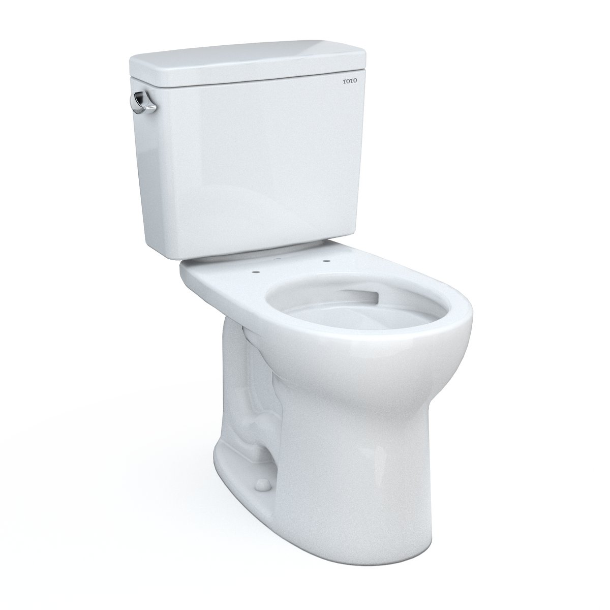 TOTO Drake Two-Piece Round 1.6 GPF Universal Height TORNADO FLUSH Toilet with CEFIONTECT, Cotton White - CST775CSFG#01