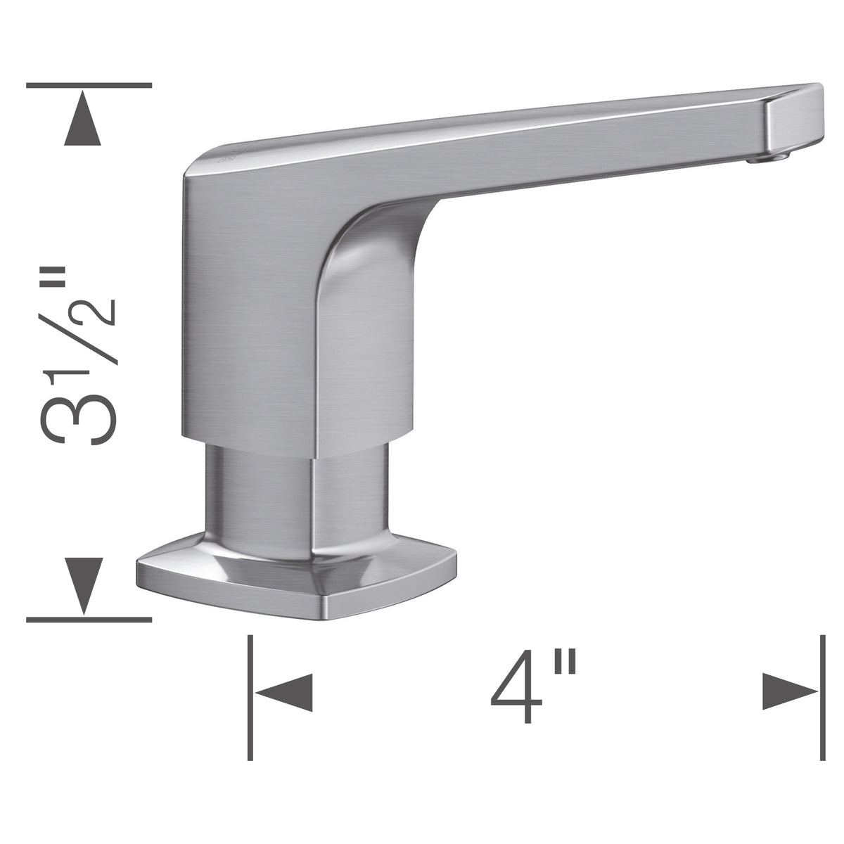 Blanco - 442680 - Rivana Soap Dispenser - PVD Steel - Dimension Shot