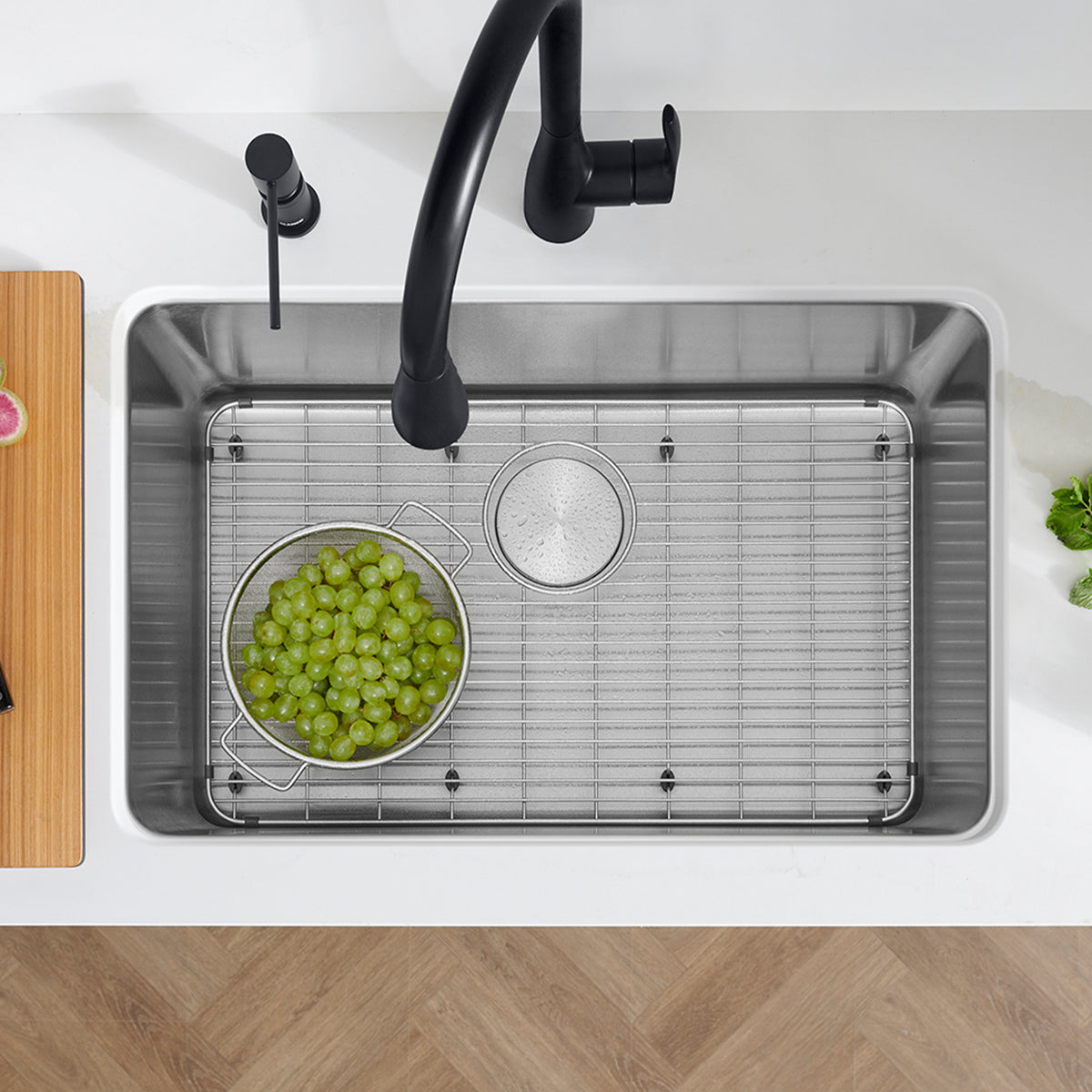 Blanco - 402717 - Formera 28" Single Bowl Undermount Stainless Steel Kitchen Sink - Satin Polish - Beauty Shot 2