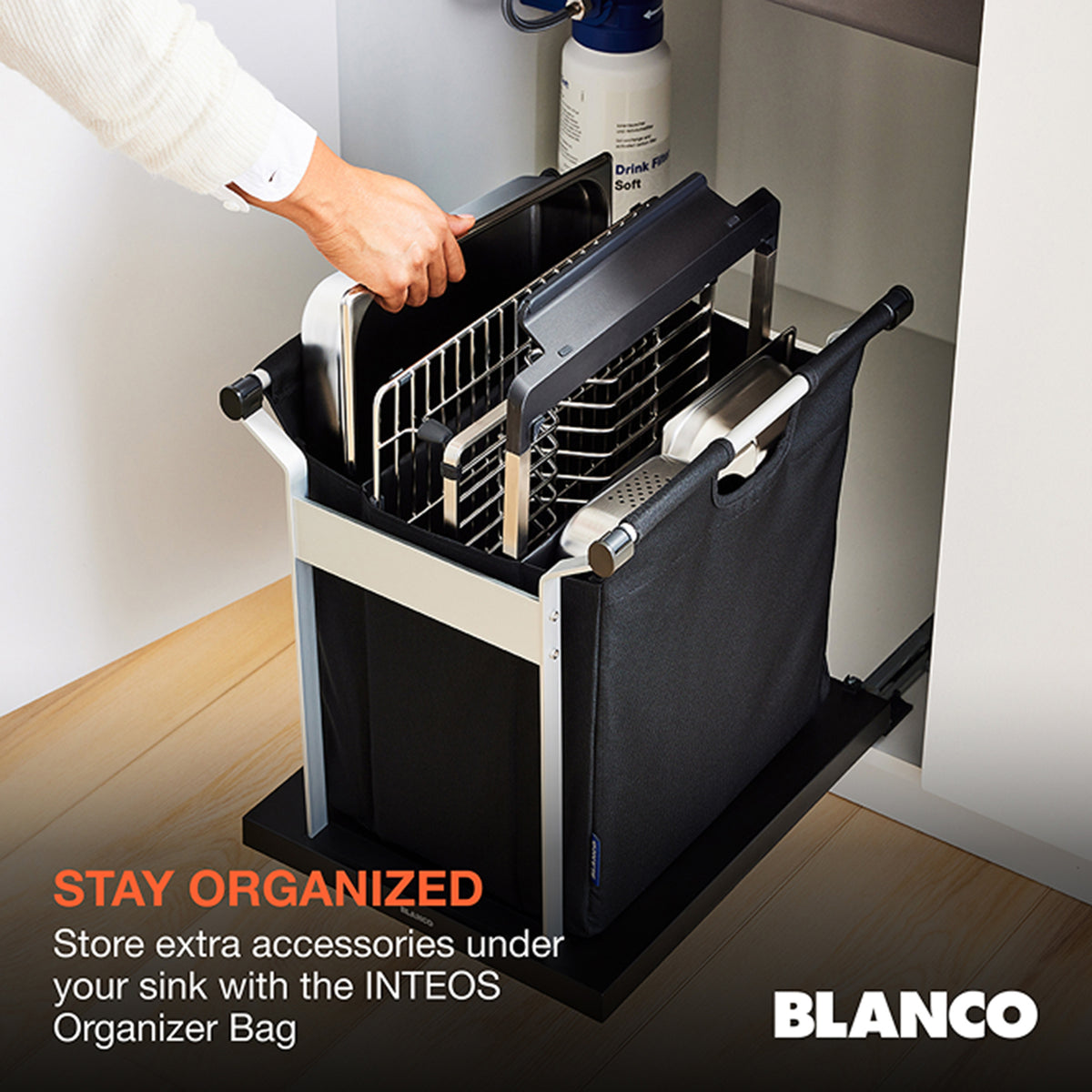 Blanco - 527670 - Inteos Storage Organizer Bag XL - Black - Infographic