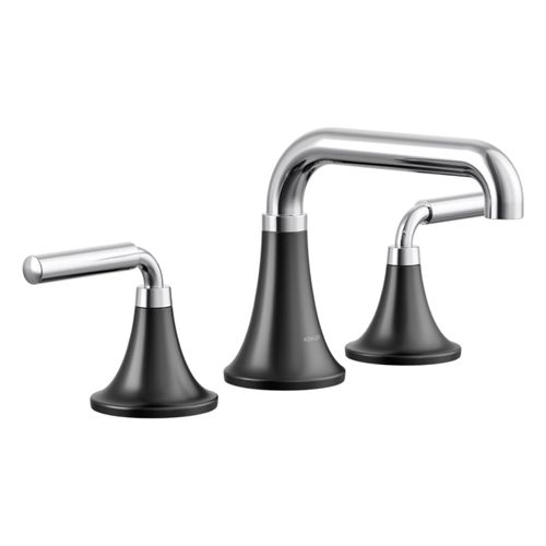 Kohler 27416-4K-CBL Tone widespread bathroom faucet - Matte Black with Polished Chrome