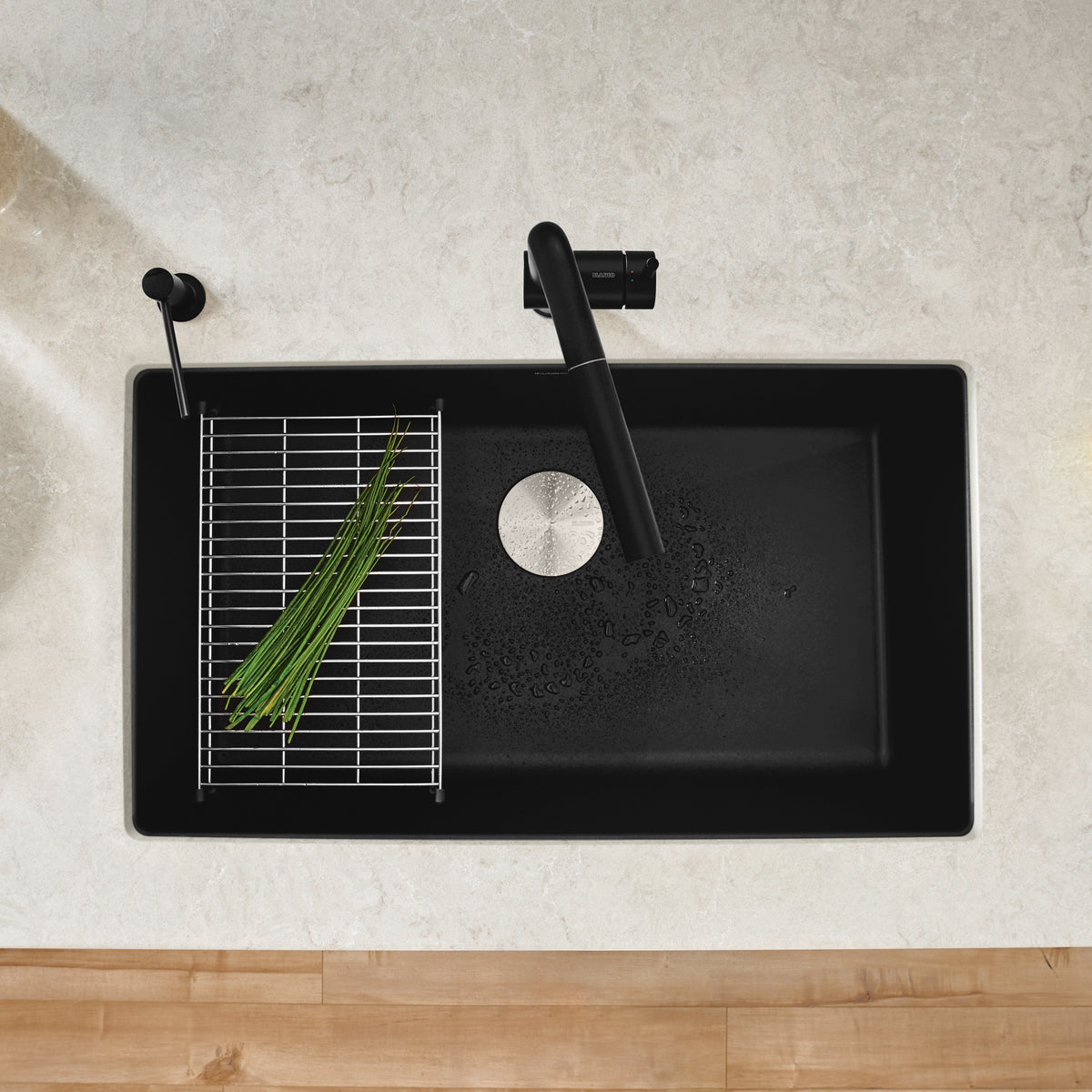 Blanco - 402660 - Precis SILGRANIT 32" Super Single Undermount Kitchen Sink - Coal Black - Beauty Shot 2