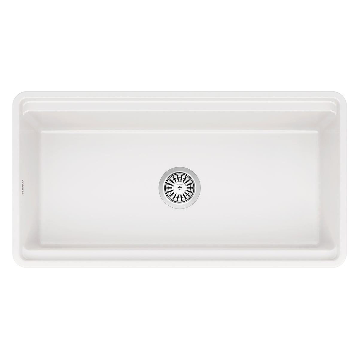 Blanco - 401808 - Profina 36" Single Bowl Apron-Front Fireclay Farmhouse Sink - White - Overview Shot 2