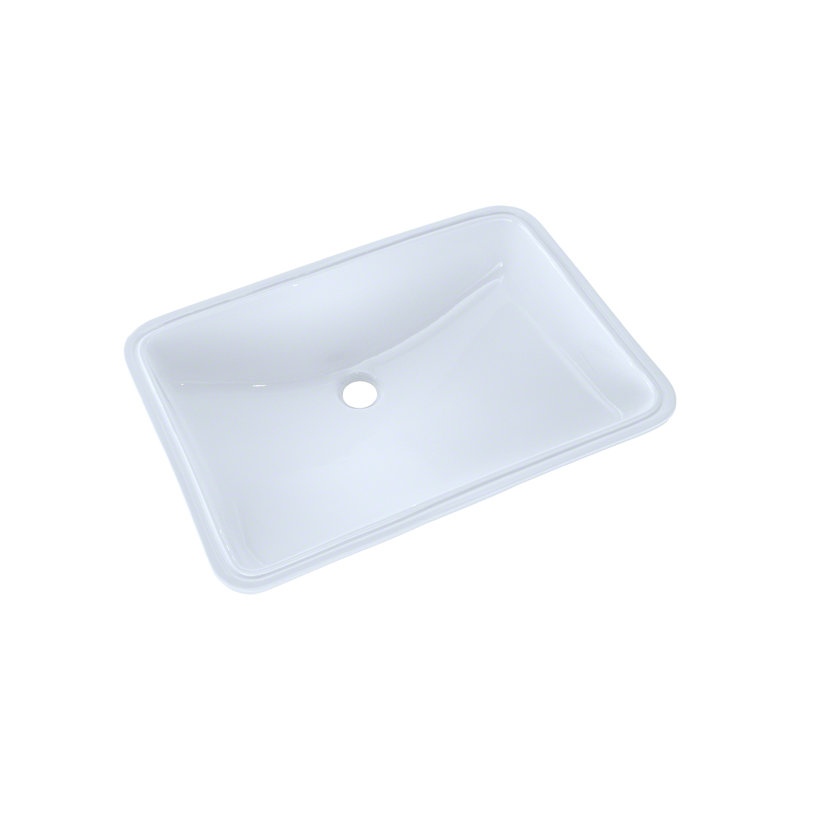 TOTO 21-1/4" x 14-3/8" Large Rectangular Undermount Bathroom Sink with CEFIONTECT, Cotton White - LT540G#01