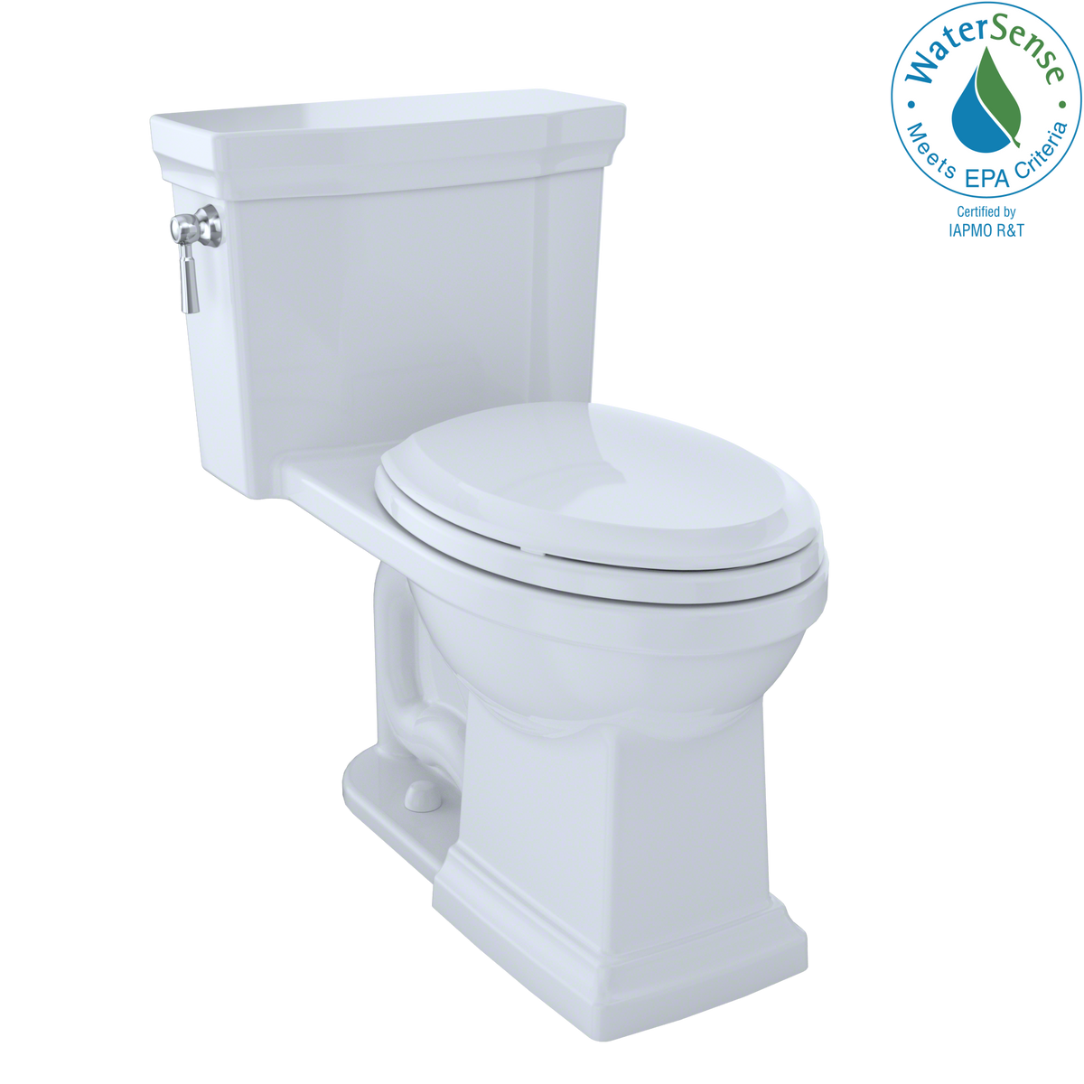 TOTO Promenade II One-Piece Elongated 1.28 GPF Universal Height Toilet with CEFIONTECT, Cotton White - MS814224CEFG#01