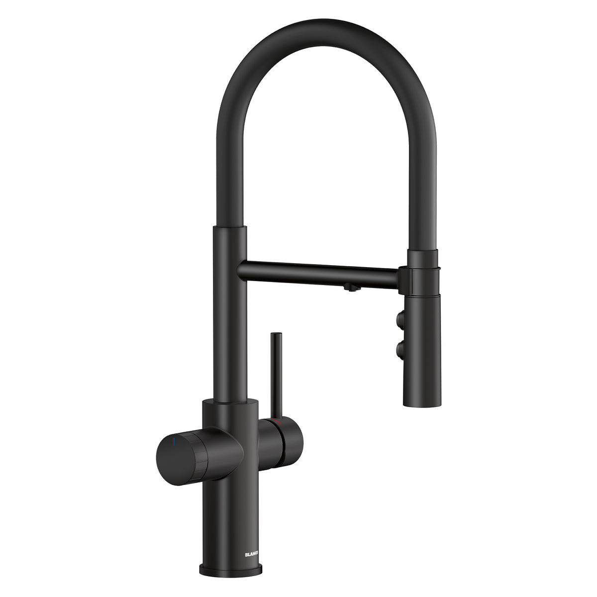 Blanco - 442992 - Catris Flexo Filter-Ready Semi-Pro Pull-Down Dual-Spray Kitchen Faucet - Matte Black