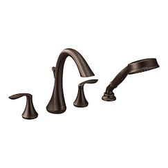Moen T944 - two-handle roman tub faucet includes hand shower - Oil Rubbed Bronze