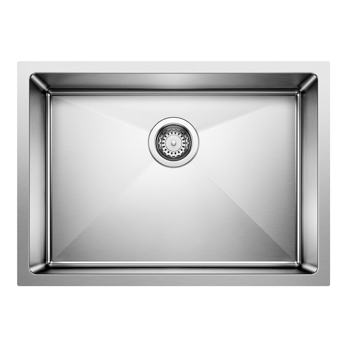 Blanco - 401517 - Quatrus R15 25" Single Bowl Undermount Stainless Steel Kitchen Sink - Satin Polish