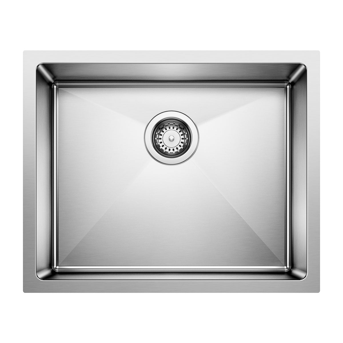 Blanco - 401516 - Quatrus R15 22" Single Bowl Undermount Stainless Steel Kitchen Sink - Satin Polish