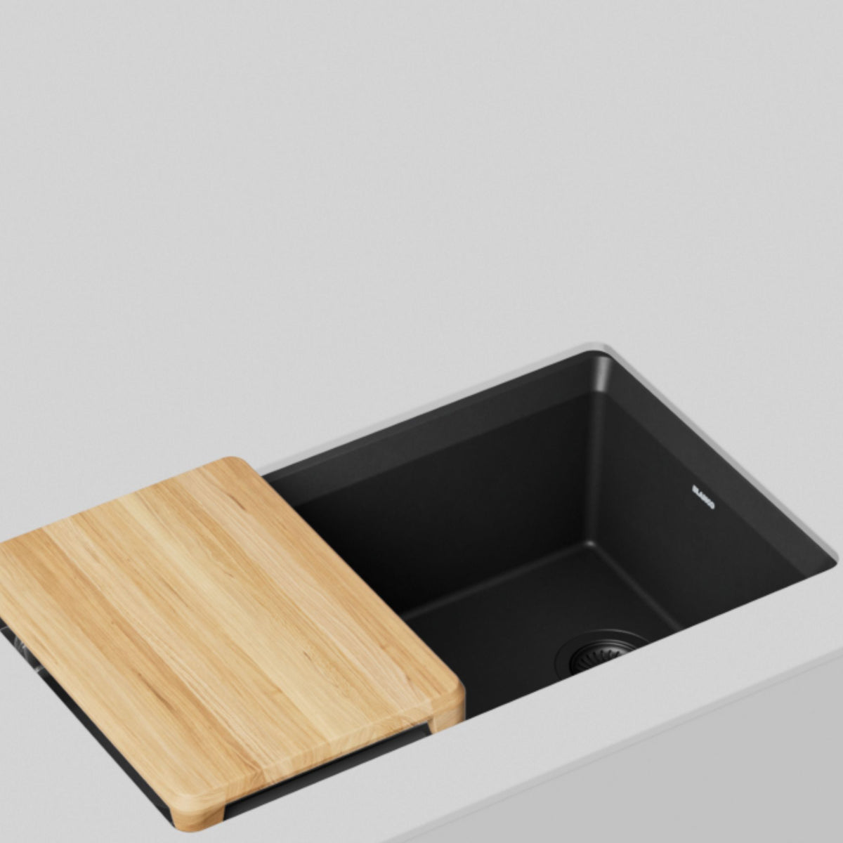 Blanco - 403884 - Inteos SILGRANIT 33" Single Bowl Reversible Undermount Workstation Kitchen Sink - Coal Black - Beauty Shot 3