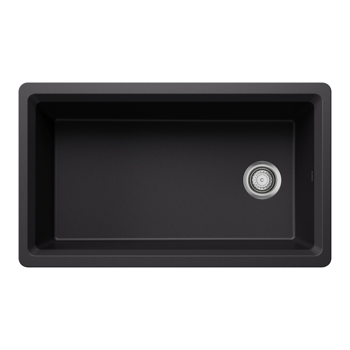 Blanco - 403884 - Inteos SILGRANIT 33" Single Bowl Reversible Undermount Workstation Kitchen Sink - Coal Black - Beauty Shot 2