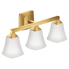 Moen YB5163BG - Brushed gold three globe bath light